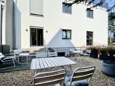modernes Apartment, Terrasse und Garten am Lilienthalpark im Südwesten Berlins