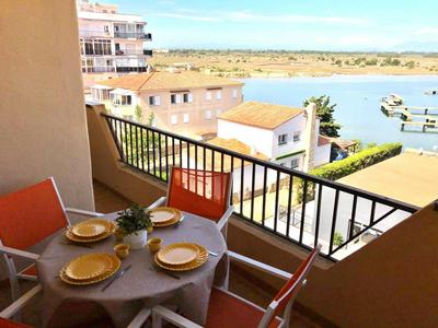 ROMINA 4E - Apartamento en los canales de Roses Santa Margarita - terraza con vistas