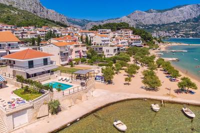 Beachfront Villa Draga with 32sqm private, heated pool, 4 bedrooms, sea view