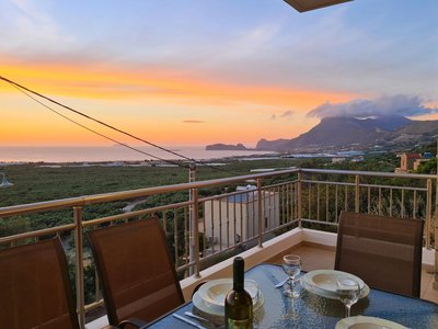 New Villa Kalimera, view to Falasarna beach