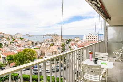 Bail mobilité - Balcon et vue splendide sur la mer