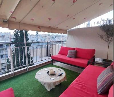 7th floor spacious veranda in the heart of Athens
