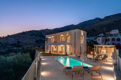 Aloni Villa with 180° SeaView, Private Pool & BBQ, 2km from Beach