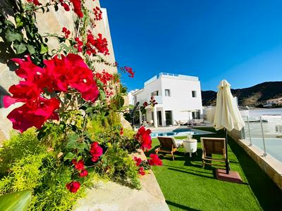Luxury Boho Villa with Heated Pool, Rooftop and Panoramic Sea View in Amadores