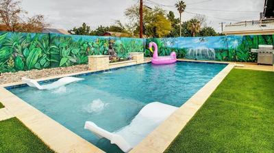 Charming Zen home with Heated Pool, Pool table, Arcade and Mini golf.