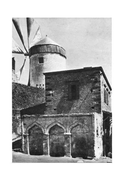 A medieval windmill tower in the heart of old town with magnificent view