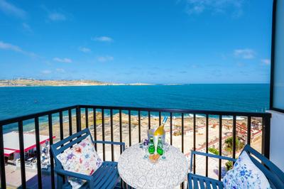 Islet Promenade Seafront Family Apartment with 2 balconies by Getawaysmalta