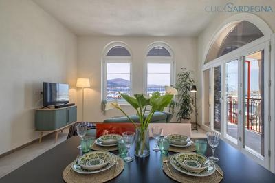 ClickSardegna ClickSardinia Alghero Spectacular waterfront Neptune apartment with sea-facing terraces and garden