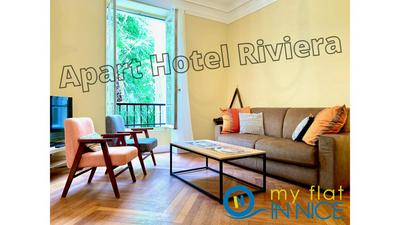 ApartHotel Riviera- Musiciens - 7 minutes Promenade des Anglais - Large Apartement Bourgeois 4 pièces AC - Small Balcony - View Garden - BALCON PALAIS HARM