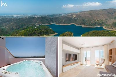 Modern Penthouse with Private Jacuzzi, Panoramic Sea and Lake Views - 8 min to Puente Romano