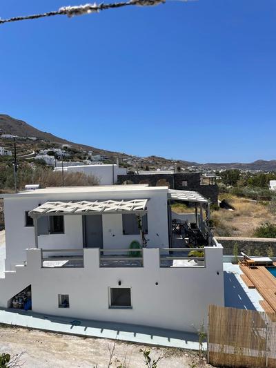 Minimal Blue Apartment with Sunset View in Paros