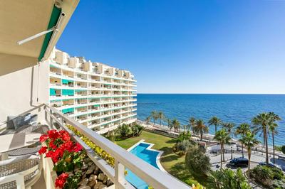 Beach front apartment with pool