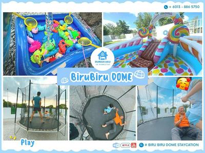 Legoland Hotel Theme Rooms Private Land-Biru Dome Villa