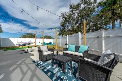 A Wave From it All! Pet friendly, Private heated pool home with fire pit!