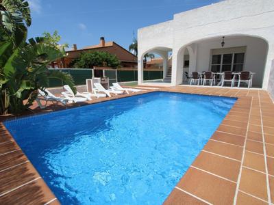 Casa con Piscina Privada, Cerca del Mar, WiFi Gratuito, Aire Opcional, Se Admiten Mascotas - ES-184-8