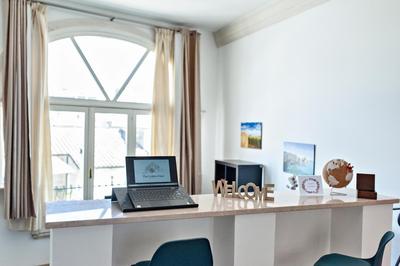 The golden hour, luxury apartment with a panoramic view