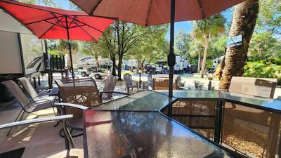 Extra large 4 bedroom with two full bath glamping rv with golf cart