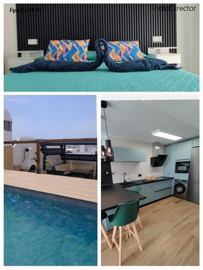 ÁTICO TERESA BORA PALM, PISCINA PRIVADA CLIMATIZABLE 250m playa