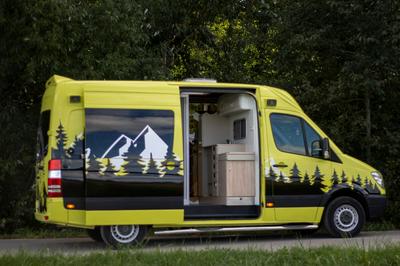 Camper On Road Tenerife