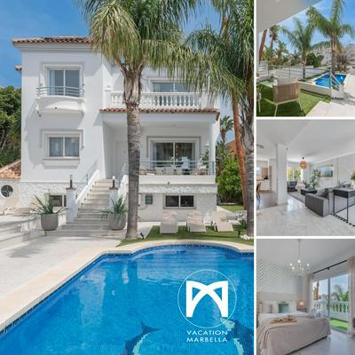 VACATION MARBELLA I Sunny Camelia Villa Heated pool, Recently Renovated, Best Residential Neighborhood in Benalmadena, Short walk to the beach, Cinema Room