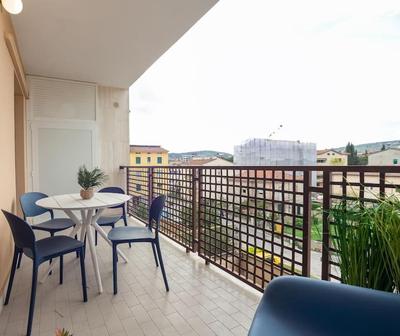modern flat with light and sun on the sweet terrace