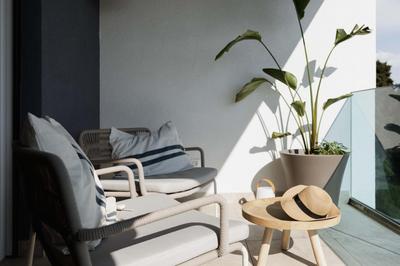 Modern Minimalist Retreat with Balcony and Garage Parking Place