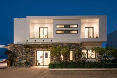 Extraordinary Heraklion Villa | Villa Eliade | 6 Bedrooms | Seafront | Infinity Pool with Built-in Jacuzzi and Sunbeds | Private Garden | Lounging Areas | 