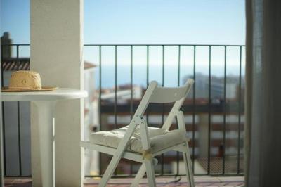 Quiet Studio in Fenals with Balcony, Pool and Workspace for Medium-Term Rental