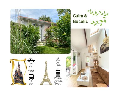 The Little Oak - tiny house with bed on mezzanine & terrace - from 1 to 4 p Disney, Paris & CDG