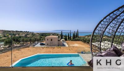 Blue pearl Villa with Private Pool in Afrato Village! Infinite sea views!