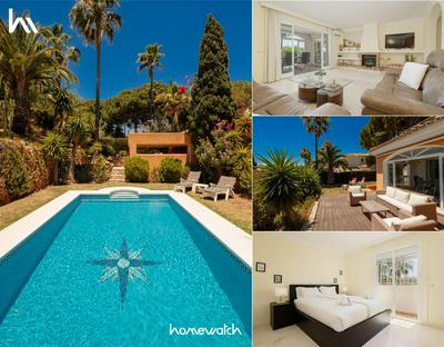 Villa in Elviria, a retreat among palm trees, with private heated pool and barbecue, Marbella