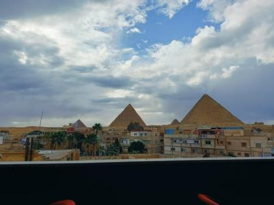 magic golden pyramids view