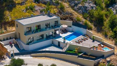 Casa Vita featuring a sea view, billiards, and heated pool