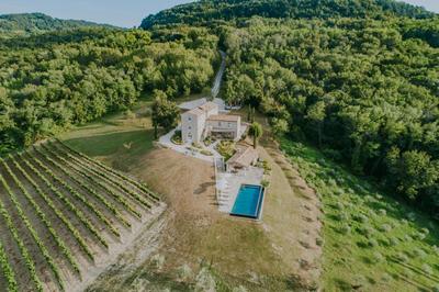 Luxury estate with 6 hectares land near hilltop town Motovun