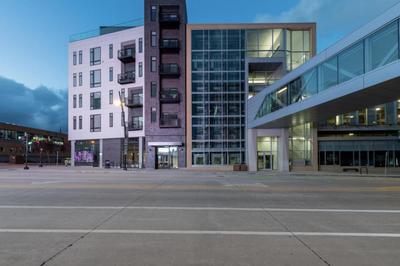 Flexhome Skywalk to Fiserv U9 with Rooftop Gym Parking