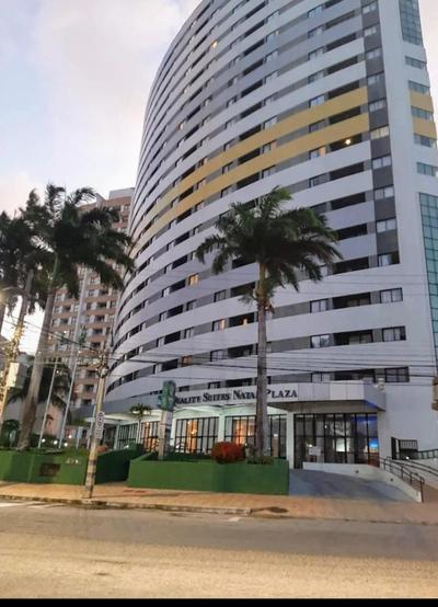 Hotel Natal Plaza com piscina, academia, 100m da praia de Ponta Neg