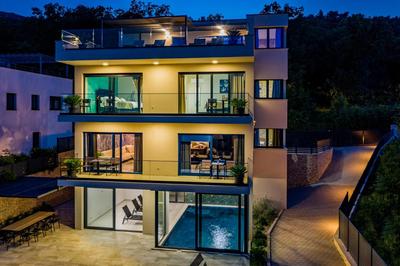 Villa Lamia in Opatija with a sea view