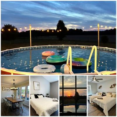 Fun house farm style with pool