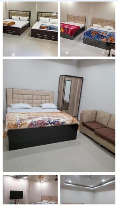 Kanha ji 5 star PG family 12 rooms near lord Krishna temple free pick up service also Activa rent