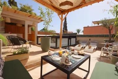 Riad Ptit Kech, Bassin terrasse - Petits déjeuners