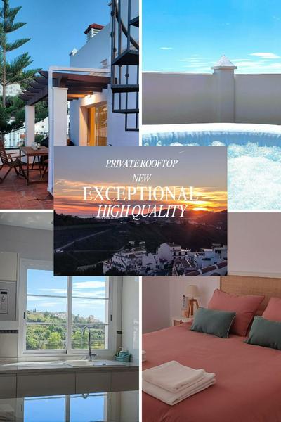 Casa Lidia, bonito y cómodo ático con rooftop privado, impresionantes vistas mar, montaña y jacuzzi