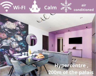 3 Bed - Ascenseur - 2 min du Palais - Climatisé