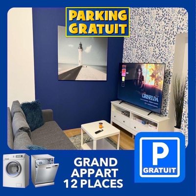 24 CHIC & COSY GRAND APPART 88m2 PARKING GRATUIT HYPERCENTRE NETFLIX