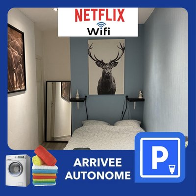 010 CHIC & COSY F1 29m2 HYPERCENTRE WIFI SMART TV NETFLIX