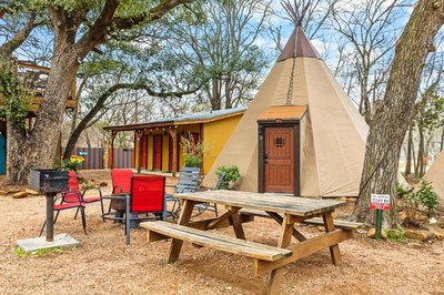 Tipis on the Guadalupe