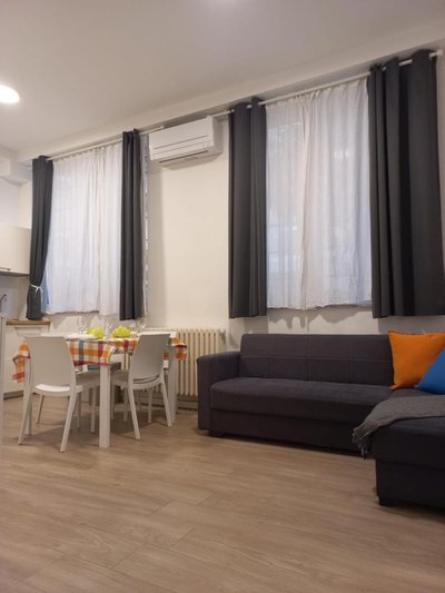 Elegant and modern two-room apartment with equipped kitchen