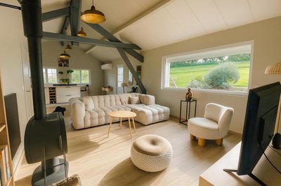 Chalet de 95m2 au cœur du Pays d'Auge, en Normandie avec Piscine et Jacuzzi