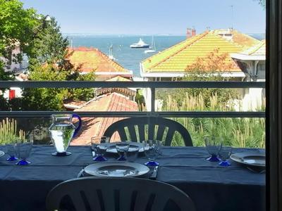 Appartement d'une chambre a Arcachon a 30 m de la plage avec vue sur la mer terrasse amenagee et wifi