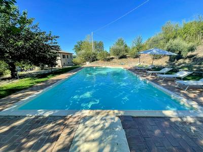 Detached Villa With Games Room, Pool, and Panoramic Views in San Damiano