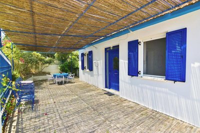 Blue White Apartments - Traditional Village House
